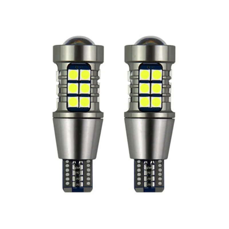 2Pcs Car Led Bulb Turn Signal 3030 27Smd T15 Reversing Light Decoding Brake Light Car Spare Bulb Light Tail Light Black And Wh