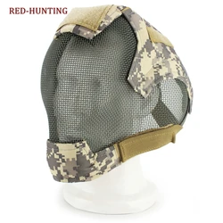 Airsoft Mask Full Face Mask War Game Steel Mesh Protective Mask