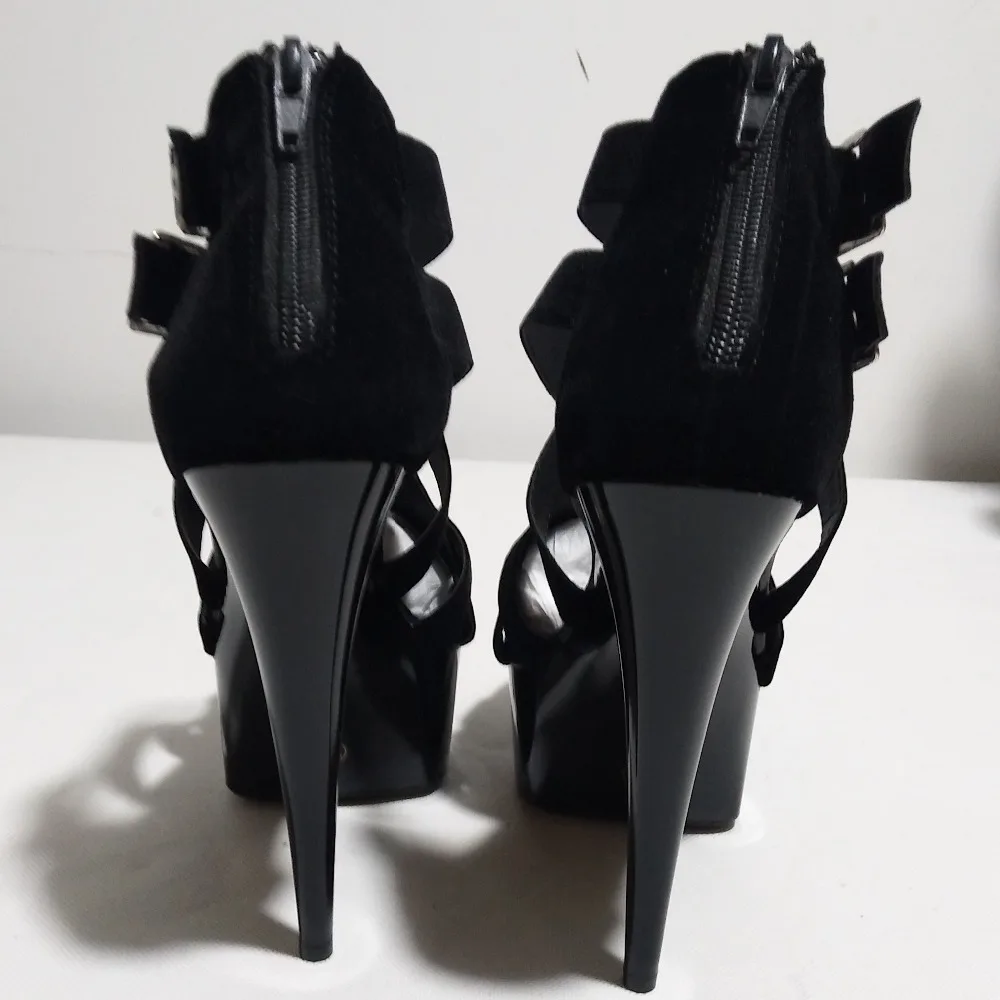 15cm sexy clubbing pole dancing high heels 6 inch Exotic Dancer shoes Stiletto With Platform women gladiator shoes