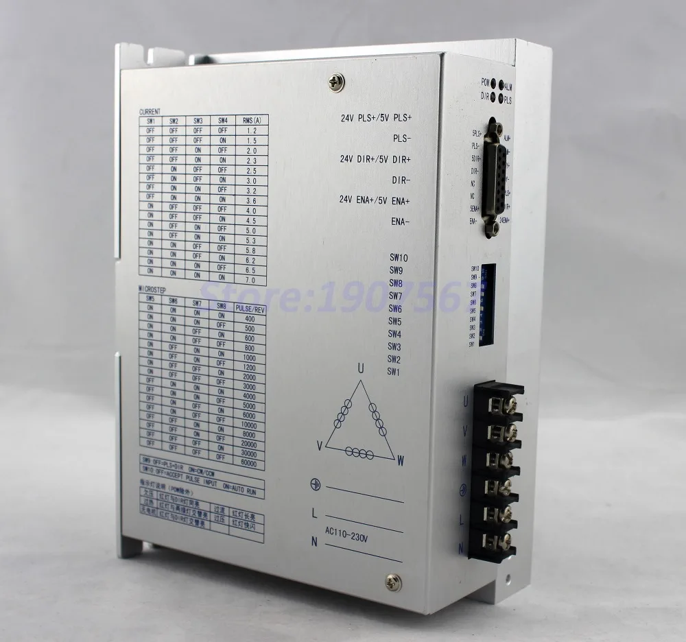Imagem -02 - Digital Stepping Motor Driver 7a ac 220 v Fase Stepper Motor Driver Lc3722a para Nema42 Nema51 Motores de Passo
