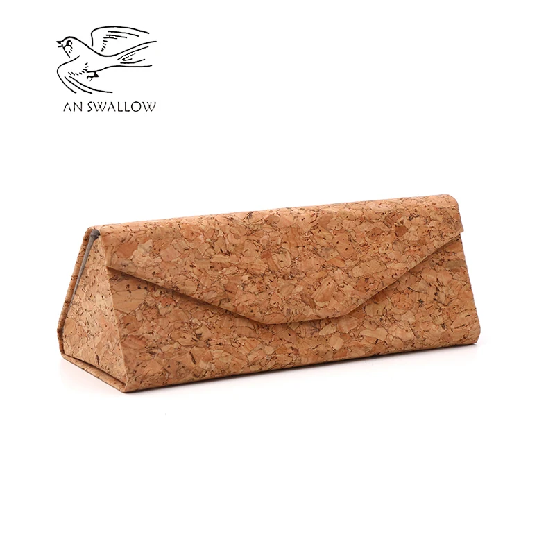 

Pure Natural Wood Color Green Portable Box High-End Fashion Sunglasses Retro Box Cork Box