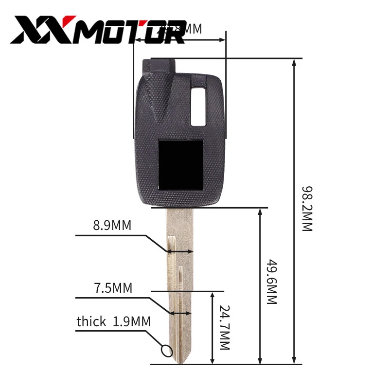 Motorcycle Uncut Blade Blank Key For Suzuki magnet Motorcycle Anti-theft lock keys AN250 AN400 AN650 Magnetic Burgman