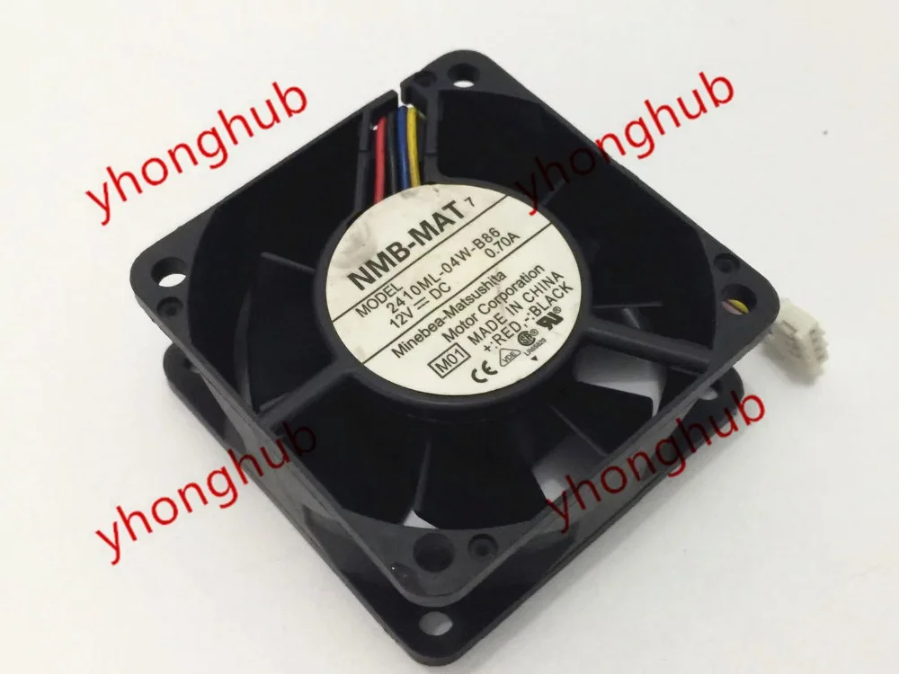 

NMB-MAT 2410ML-04W-B86 DC 12V 0.7A 60x60x25mm Server Cooling Fan