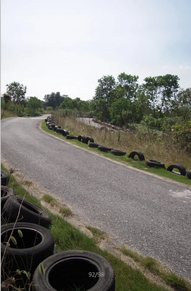 

5x7ft Road Tree Grass Tire Photography Backdrops Photo Props Studio Background