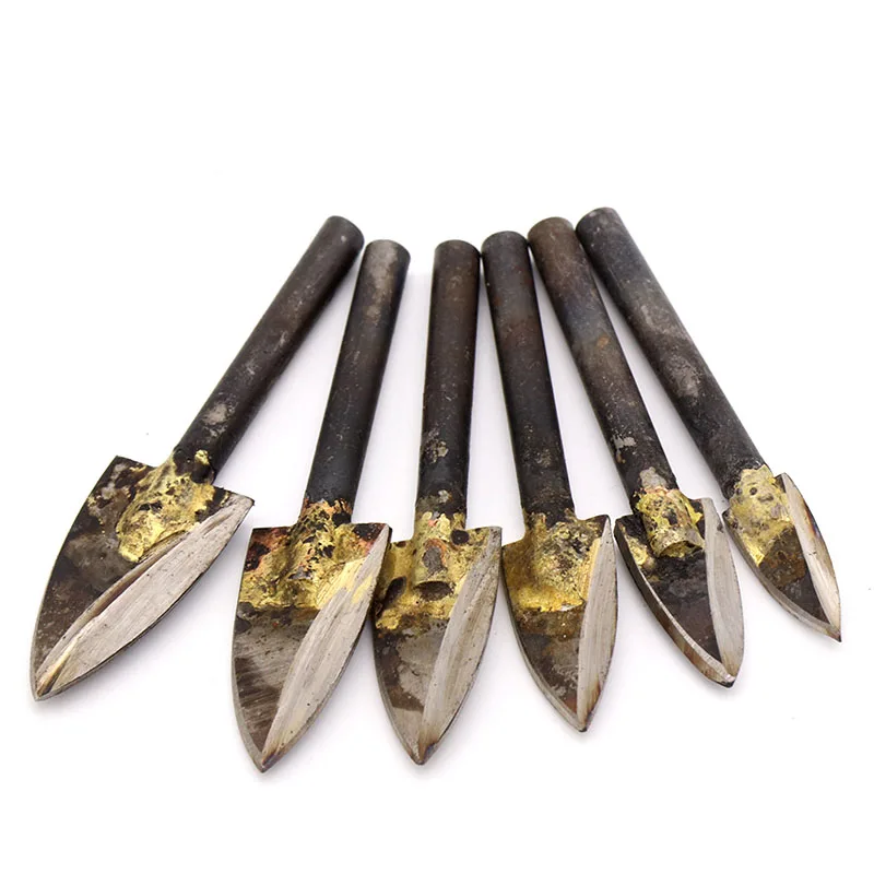 1pcs 6mm Shank Welding Milling Cutter Wood Carving Knife Cutters Root Heads Optic Grinders Grinding Woodworking Engraving Tools