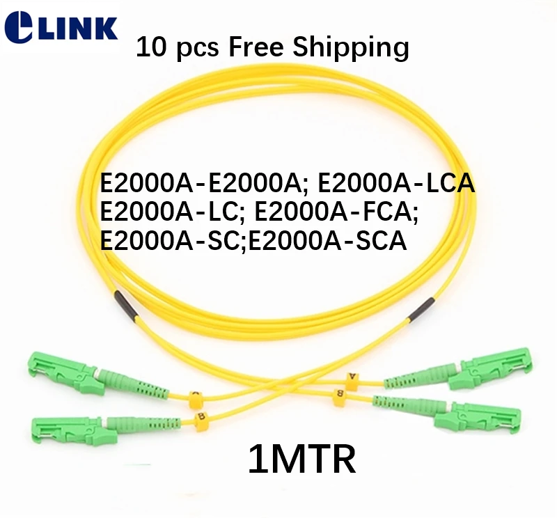 

Оптоволоконные соединительные шнуры 1 м E2000/APC SM Дуплекс E2000/APC LC ST SC FC UPC APC DX одномодовый OS1 OS2 9/125um Бесплатная доставка 10 шт.