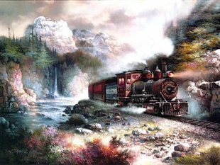 

Mali Lanshan running train Scenic Needlework,Cross stitch,Embroidery kit,16CT 14CT Canvas Patterns Cross-Stitching,DIY Handmade