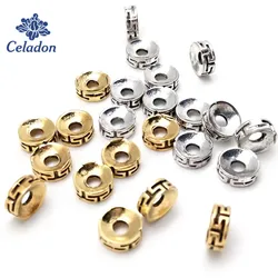 30pcs/lot 7*3mm T Pattern Concave Shape Zinc Alloy Metal Spacer Beads for DIY Bracelet Necklace Jewelry Findings Making