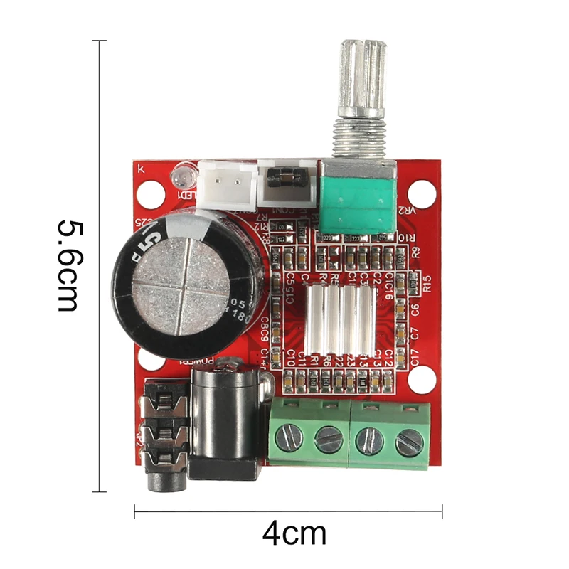 Aokin-Mini amplificateur stéréo PAM8610, 2x10W, carte d'amplificateur numérique audio, technologie 10W + 10W, 2 canaux, classe D, 12V DC