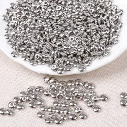 5x2mm 500pcs Silver and Gold Plated CCB Flat Round Wheel Spacer Beads For Jewelry making DIY KL34