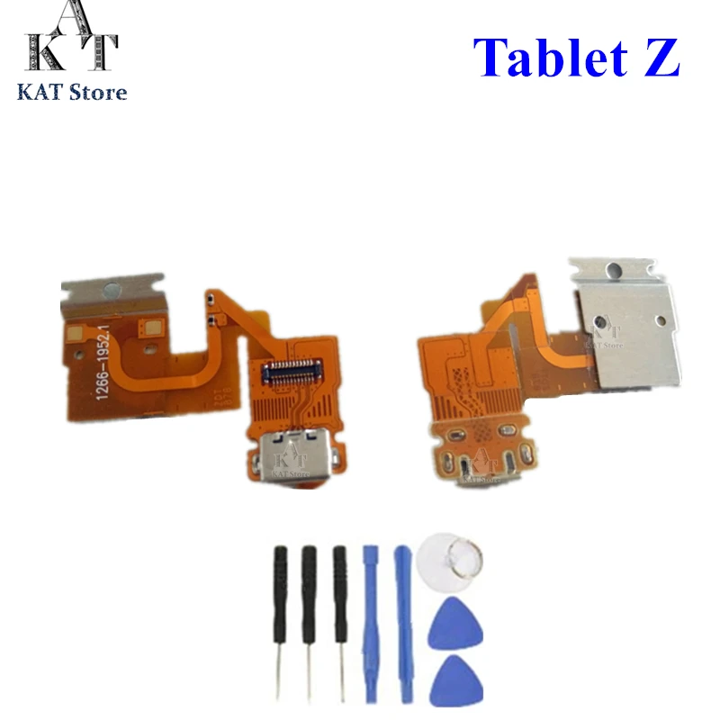 KAT For Xperia Tablet Z SGP311 SGP312 SGP321 USB Dock Charging Connector Port Flex Cable Ribbon Replacement Part + Tools 10Pcs