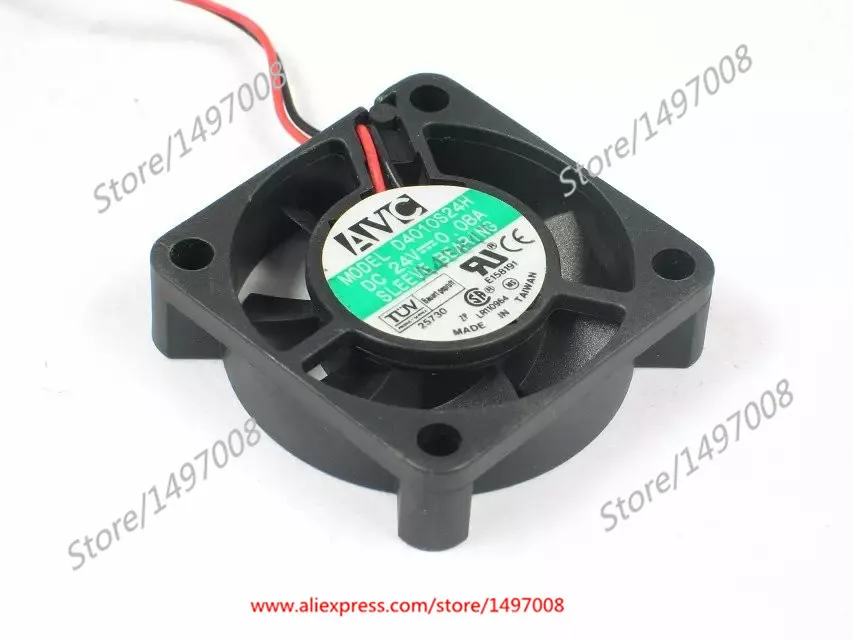 

AVC D4010S24H DC 24V 0.08A 40x40x10mm Server Cooling Fan