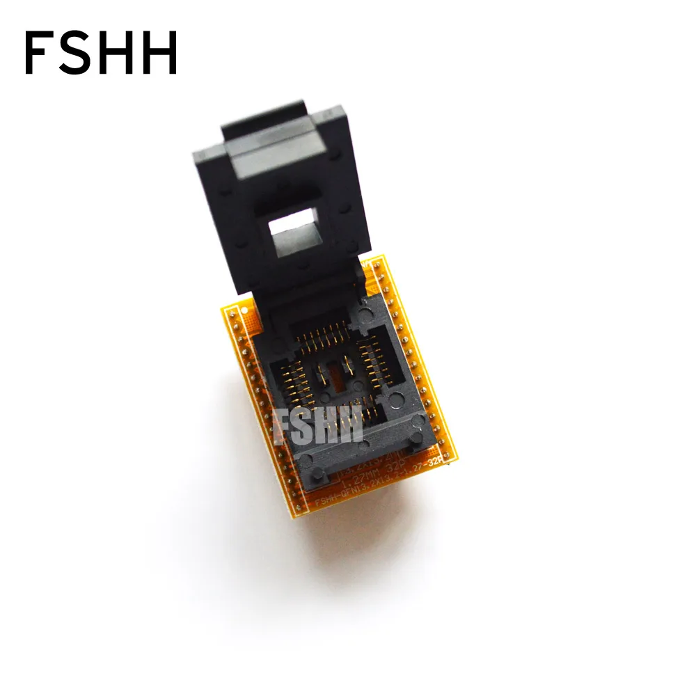 FSHH QFN32 to DIP32 Programmer adapter WSON32 UDFN32 MLF32 ic test socket Size=13.2mmx13.2mm Pin pitch=1.27mm