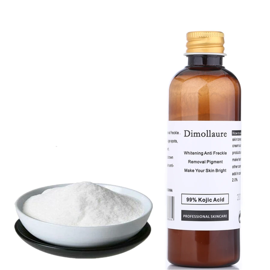 100g Dimollaure Pure 99% Kojic Acid Powder Whitening Cream Removal Freckle Melasma Pigment Melanin Bright Korea Skin Care