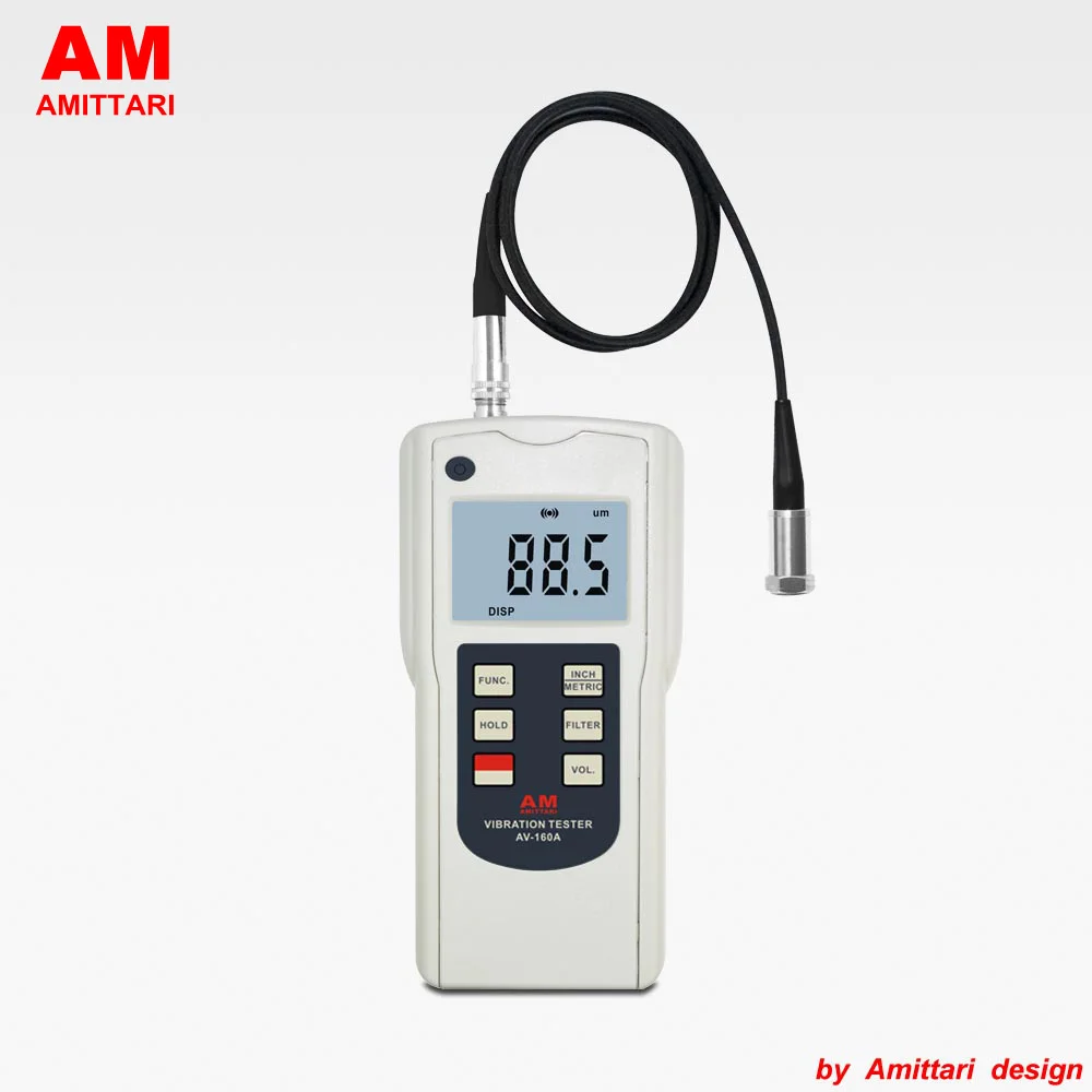 Genuine Brand AMITTARI Vibration Tester Meter Analyzer Bearing condition monitoring 10-10KHz AC output USB BLUETOOTH RS232