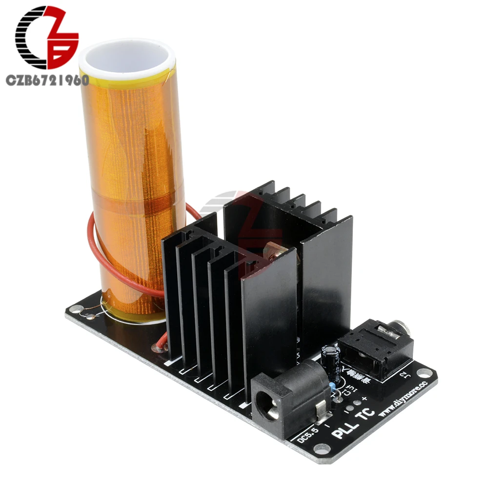 Imagem -02 - Mini Caixa de Som de Plasma Tesla 15w Bobina de Música Gerador Arco Transmissão sem Fio dc 15v24v