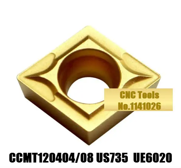 

10PCS CCMT120404 US735 UE6020/CCMT120408 US735 UE6020,original CCMT 120404/120408 insert carbide for turning tool holder