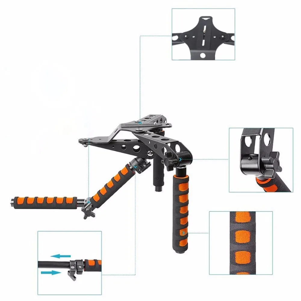 ใหม่แบบพกพาDSLR Rigฟิล์มภาพยนตร์ชุดไหล่ภูเขาวิดีโออุปกรณ์สตูดิโอถ่ายภาพสำหรับCanon Sony Nikonกล้องกล้องSLR DV