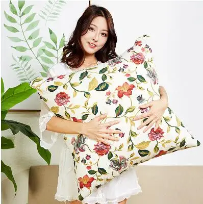 Large sofa hug pillowcase Cotton large living room bedroom bed large cushion cover 70 cm square 65 cm pillowcase