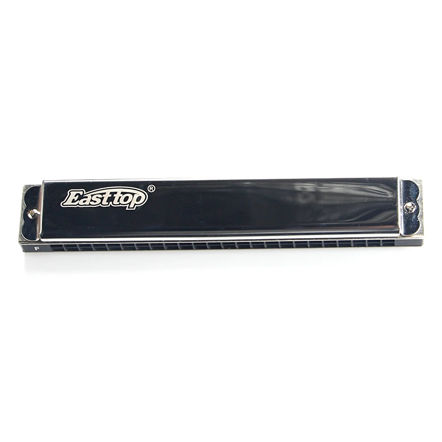 East top T2403 24 Holes Tremolo Harmonica A B C D E F G A# C# D# F# G# Full Tone Quality Silver Polyphony Harmonica Musical Gift