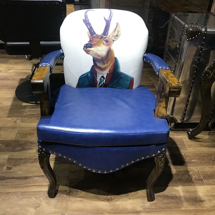 Toko Tukang Cukur Kursi Rambut Retro Jepang Mengangkat Rambut Kursi Potongan Khusus Rambut Kursi Penata Rambut Toko Rambut.