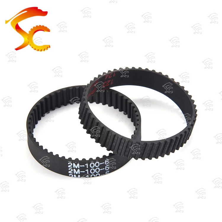 10pcs 2GT 70 72 74 76 78 80 82 100 belt closed loop rubber GT2-100-6 timing belt Teeth 50 Length 100mm width 6mm for 3D printer