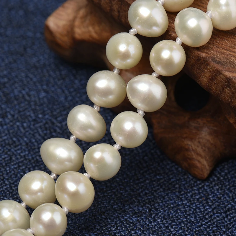 7-8 mm  Long and thin Inch Natural Chain Type Necklace  add   Small  and Exquisite  Freshwater beads