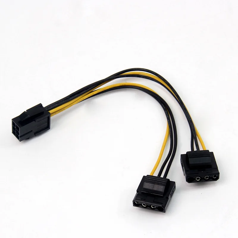 Кабель питания 6Pin Female/Dual 4Pin Female для видеокарты Molex 4Pin