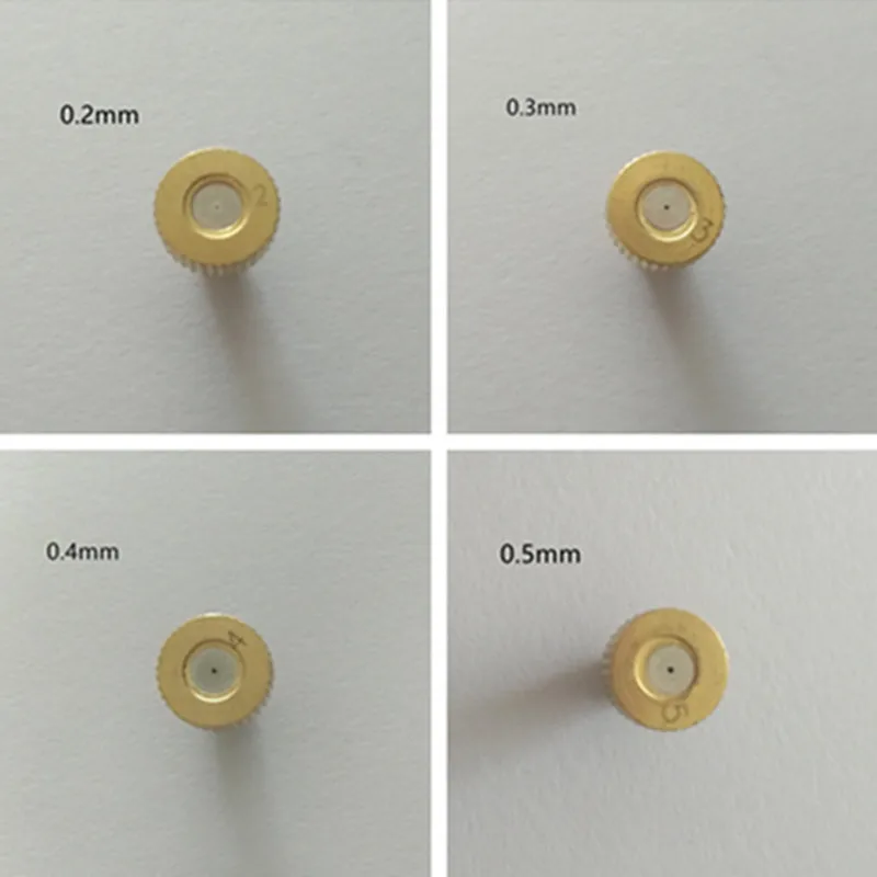 Nowy 20 sztuk dysz natryskowych z mosiądzu dla systemu chłodzenia 0.012 \'\'(0.3mm) 10/24 UNC ogród