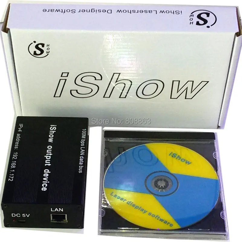 Imagem -02 - Eshine-ishow V3.0 Laser Show Software Ilda Mais Rj45 Interface Usb para dj Disco Dmx Bar Luz Laser de Palco Semelhante Como Quickshow N8t92