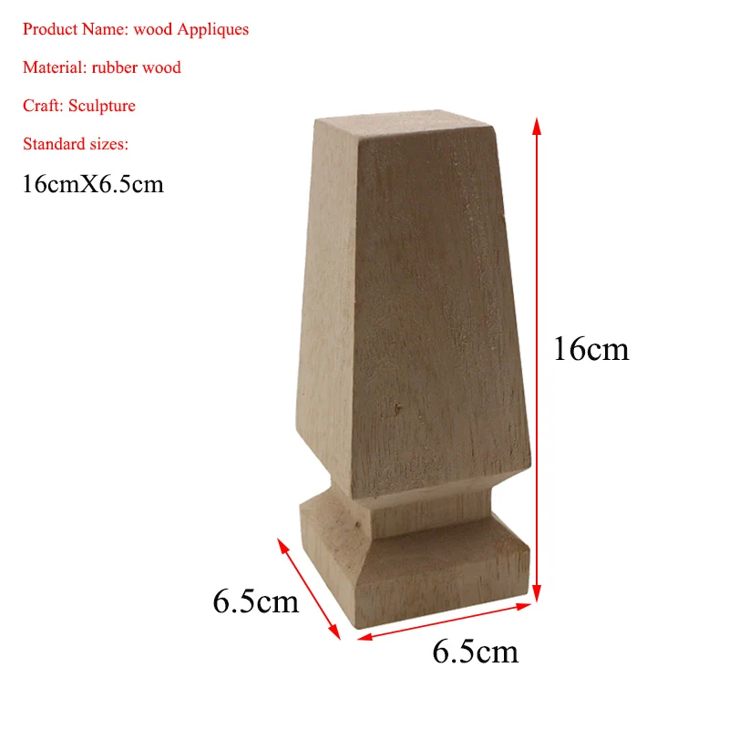 VZLX Furniture Legs Floral Wood Carved Decal Corner Appliques Frame Woodcarving Decorative Wooden Figurines Crafts Home Maison
