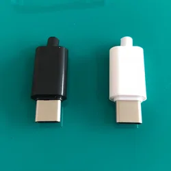 2PCS YT2156B TYPE-C USB Plug Male connector Black/White  welding Data OTG line interface  DIY data cable accessories