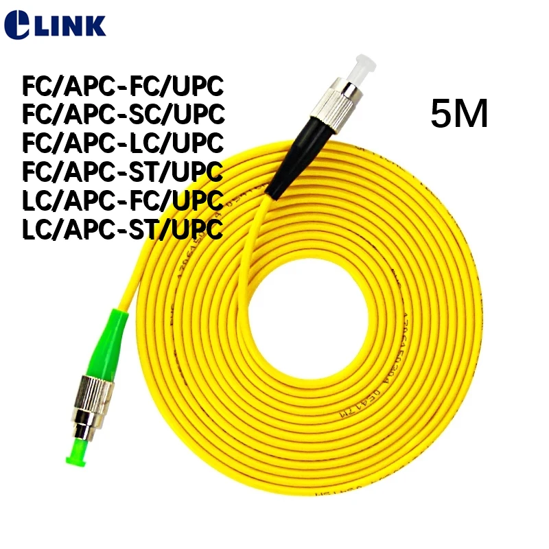 

20pcs 5m fiber patchcord SX LC SC FC ST UPC APC Singlemode 3.0 2.0mm patch cable SM SX SC LC FC ST optical fibre jumper IL<0.3dB