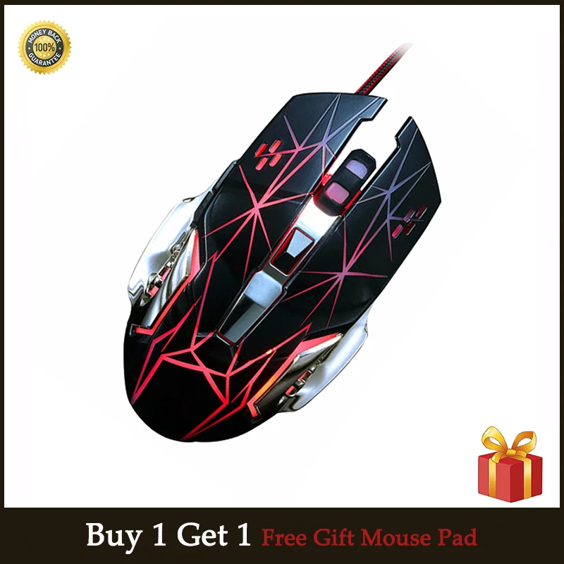 

Gaming mouse gamer ergonomic maus game muis usb mice noiseless led Breathing Light 3200dpi Silent mause for computer pc laptop