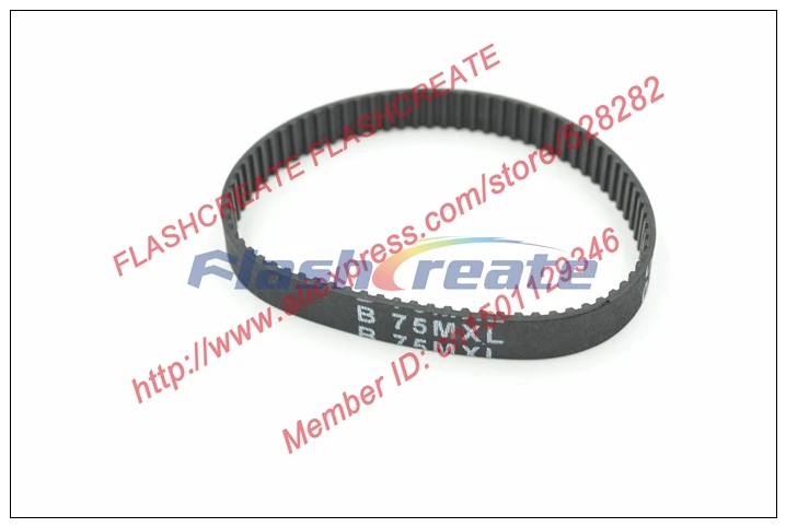 10Pcs B75 Mxl Distributieriem Tanden 75 Breedte 6.35Mm Lengte 152.40Mm B75MXL Rubber Closed-Loop Synchrone riem