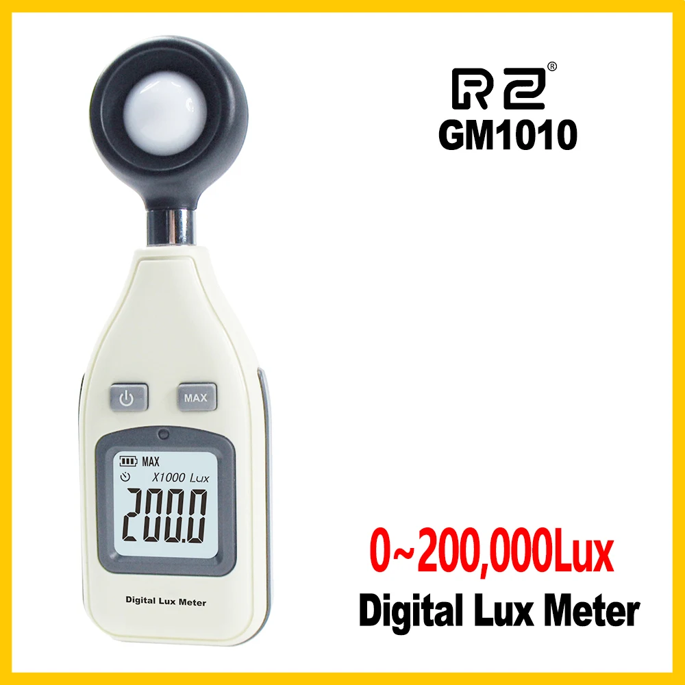 

Измеритель RZ GM1010 Lux диапазон измерения 0 люкс ~ 200000 Люкс/0FC ~ 185,806Fc измеритель освещенности