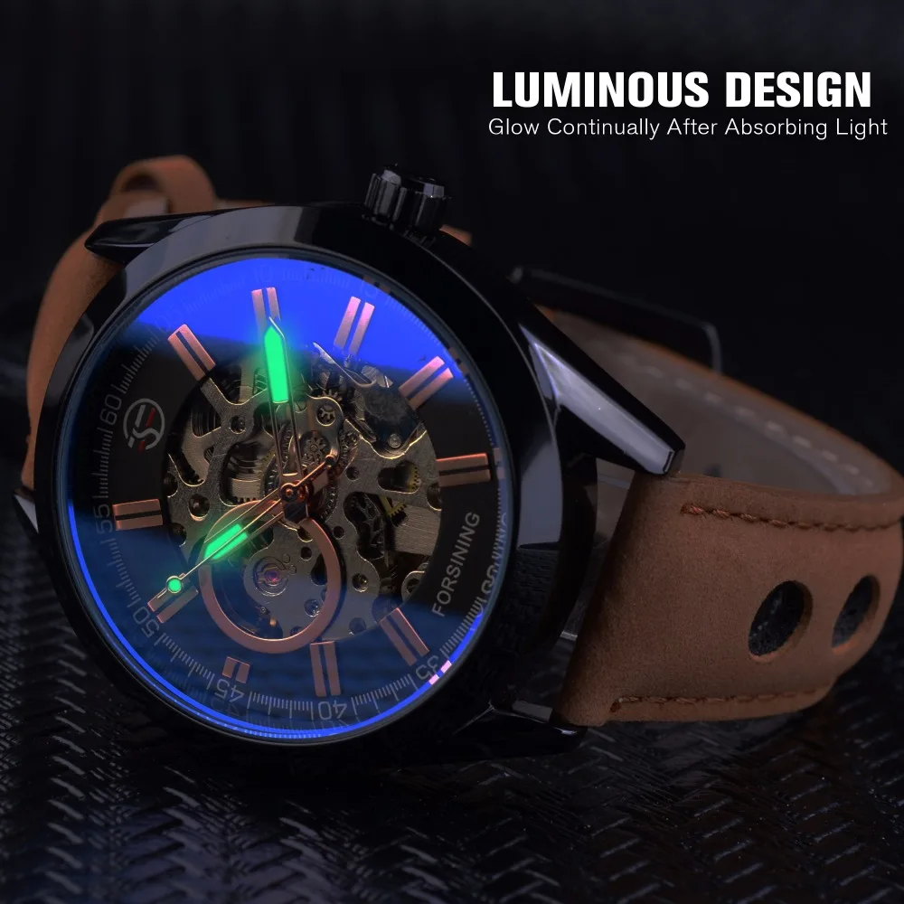 Forsining 2017 Casual Sport Series Waterproof Automatic Men Wrist Watch Top Brand Luxury Mechanical Military Skeleton Watches