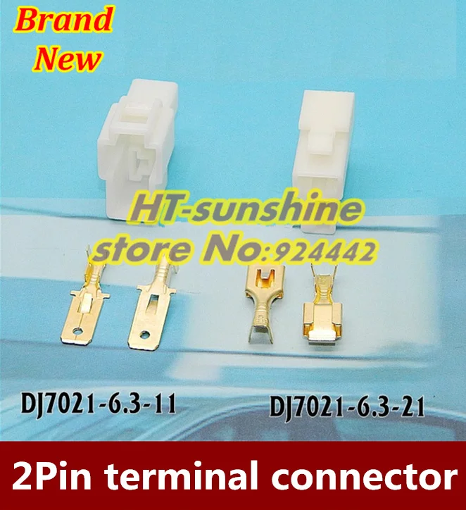 High Quality   200Sets/LOT  Automotive Connectors / DJ7021-6.3-11 / 21 connector / harness connector / 2 pin connector