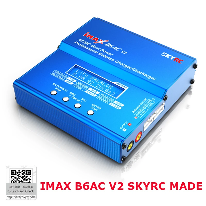 Professional SKYRC iMAX B6AC V2 Charger 50W Lipo Battery Balance Charger Discharger Helicopter Quadcopter Drone Battery Charger