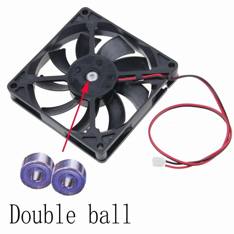 Gdstime 100 Pcs  DC 12V PC Computer Cooling Fan 80mm*80mm*15mm 8cm Ball Bearing Axial Radiator Cooler 80mm x 15mm