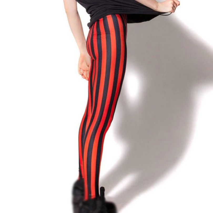 Leggings a righe da donna Leggings Skinny Slim bianco nero rosso rosa giallo a righe primavera estate Running Gym pantaloni elasticizzati pantaloni
