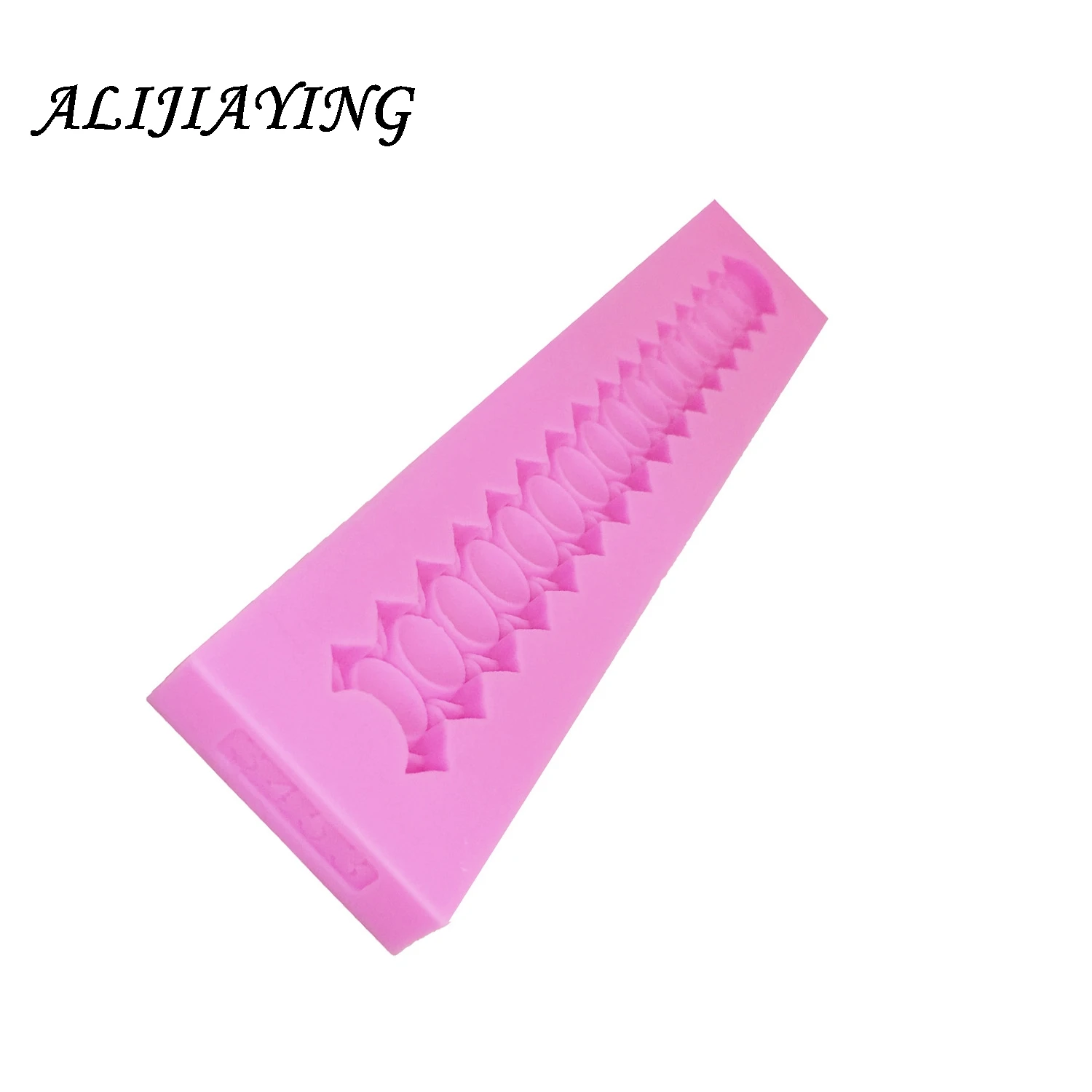 1Pcs Long pearl Shaped Strip lace Cake border Silicone Mold Cake Decoration tools Fondant Cake Mould polymer clay molds D0339