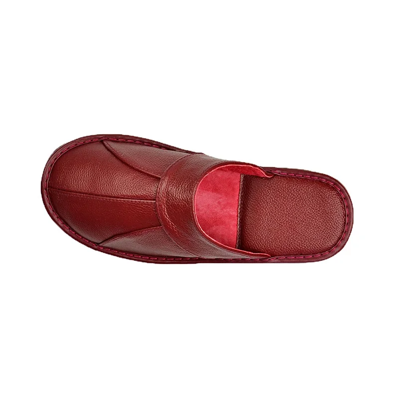 Mntrerm della Molla di Lusso di Modo di Estate a Casa Pantofole Coppie Genuino Della Mucca In Pelle di Mucca Sandali Scarpe Da Donna Pistoni