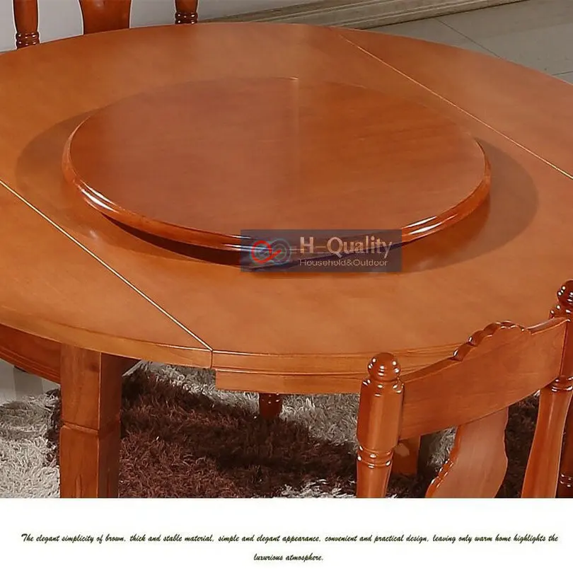 Massief Eiken Houten Draaitafel Lager Lazy Susan Eettafel Kwartelplaat 700 MM/28 INCH Diameter Van 6 Kleur voor Uw Keuze