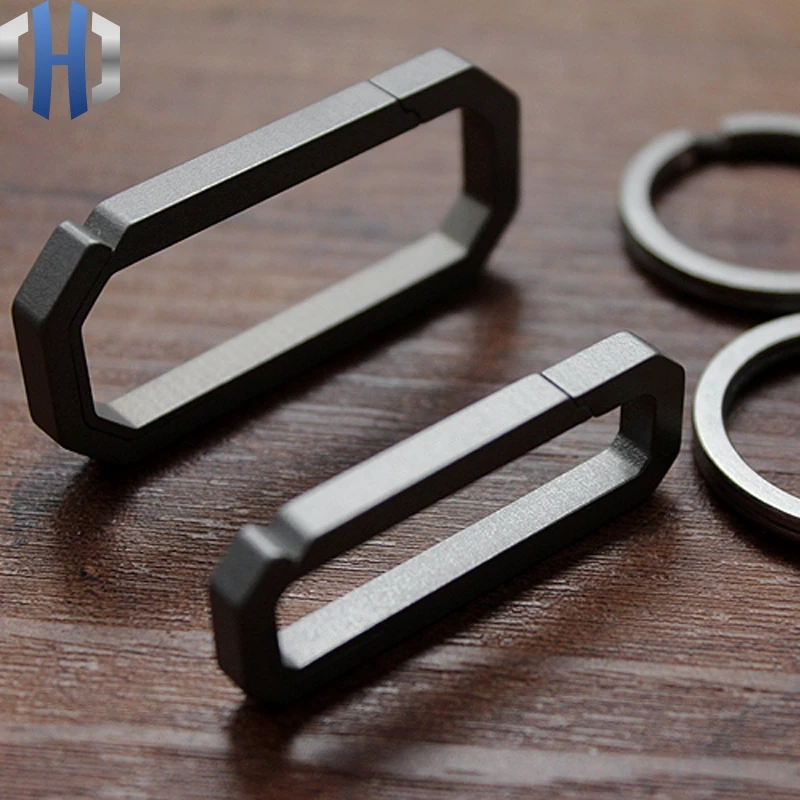 S/L Titanium Alloy Key Ring Hung Buckle Outdoor EDC Tool Keychain Pocket Titanium Buckle