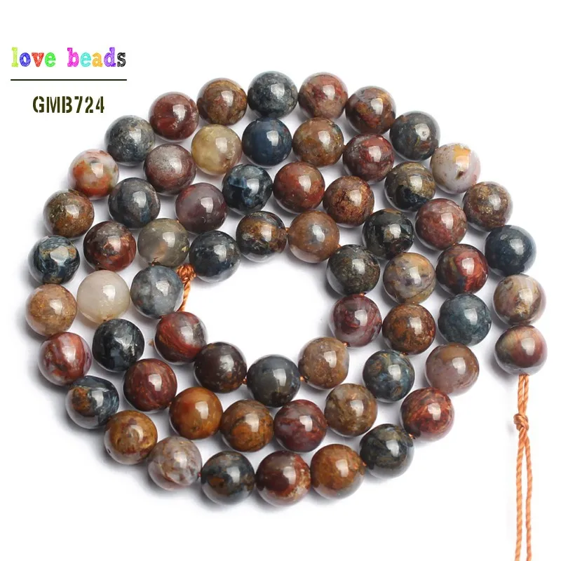 Natural Stone Beads Pietersite Stone Round Loose Beads for Jewelry Making 15inche/strand Diy Bracelet Necklace