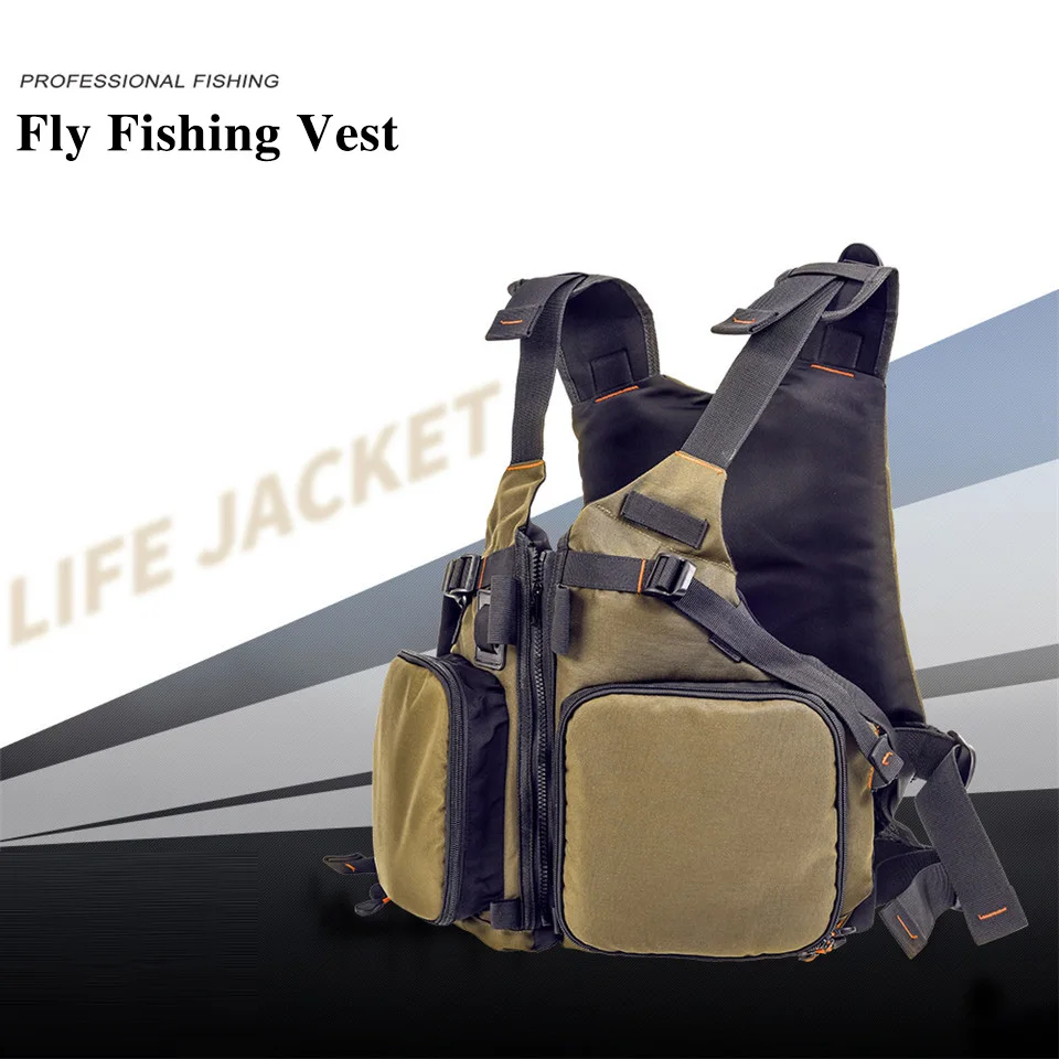 

Outdoor Sport Fly Fishing Vest Men Multi Function Mesh Safety Life Jacket Waistcoat Survival Utility Vest Colete Salva-Vidas M36