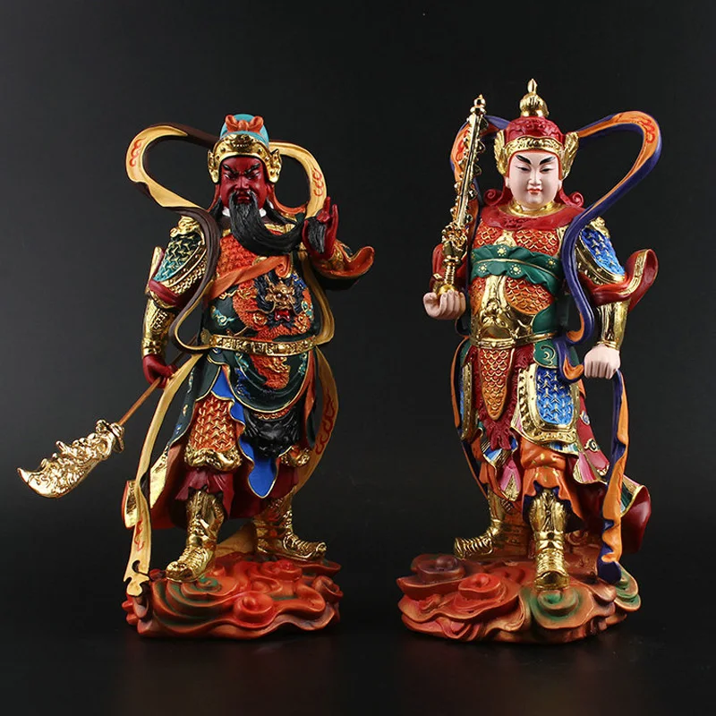 

1 pcs Sangharama Bodhisattva, Resin painting Guan Gong, Buddha statues, Dharma, wealth, Peace Sculpture Resin Craft Decoration