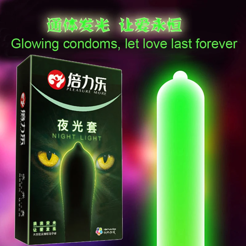 Flirt luce notturna preservativi luminosi sesso adulto più sicuro contraccettivo preservativo luminoso preservativi Ultra sottili per uomo giocattoli del sesso manica del pene