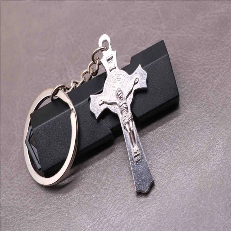 Multi type religious key chain: Jesus Christian cross pendant key chain key chain leather key chain.